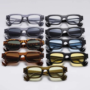 Retro Square Sunglasses Vintage Rectangle PC Frame AC Lens UV400 Protection Fashion Trendy Eyewear For Men Women