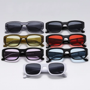 Lunettes De Soleil Carrées Monture PC Verres AC Protection UV400 Mode Rétro Tendance Pour Hommes Femmes Outdoor Streetwear