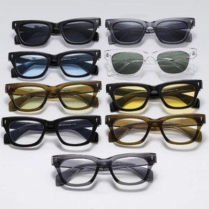Vintage Cat Eye Sunglasses UV400 Protection PC Frame AC Lens Fashion Square Eyewear With Arrow Metal Rivets For Men Women