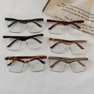 Stylish half-frame anti-blue light glasses frames for men and women in six various colors