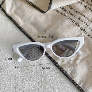 White cat eye sunglasses for women with retro chic design and UV protection