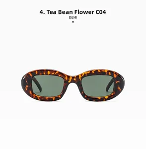 Close-up of retro oval tortoise sunglasses frame with dark UV protection lenses