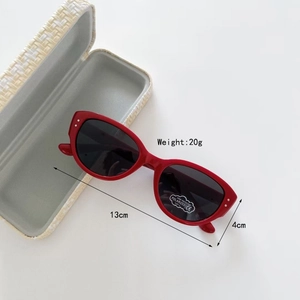 Lunettes de soleil polarisées œil de chat pour enfants, protection UV400 avec étui assorti
