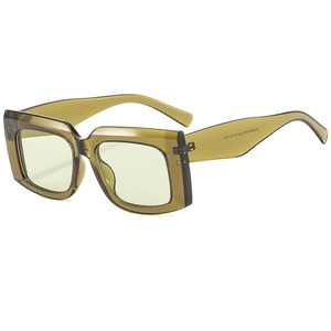 Retro Rectangle Sunglasses PC Frame AC Lens UV Protection Oversized Fashion Streetwear Sun Glasses For Men And Women