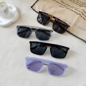 Retro Square Sunglasses For Women Men Fashion Large Frame UV400 Protection Sun Glasses Double Beam Resin Eyewear Travel Daily