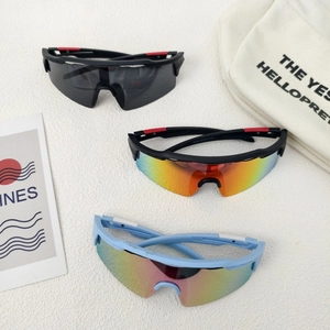 Lunettes De Soleil De Cyclisme Pour Enfants UV400 Coupe-Vent Monture En Résine Lunettes De Sport Pour Garçons Et Filles
