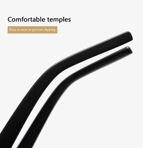 Close-up of ergonomic black sunglasses temples featuring non-slip and comfortable design