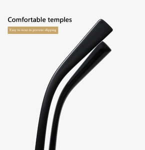 Detail of ergonomic matte black eyewear temples designed for a comfortable non-slip fit