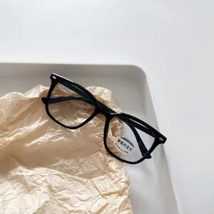 Kids square photochromic blue light blocking sunglasses in classic glossy black frame