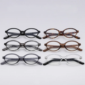 Retro Oval Anti Blue Light Glasses PC Frame Lightweight Fashion Unisex Clear Lens Eyeglasses Vintage Optical Frame