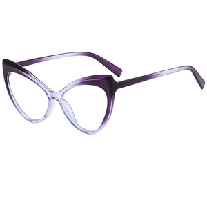 Y2K Cat-eye blue light blocking glasses with stylish purple gradient frames