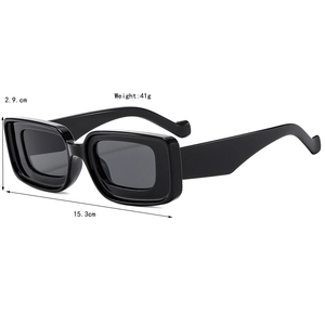 Lunettes de soleil rétro pour hommes et femmes avec monture noire épaisse et verres gris