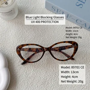 Dimensions détaillées des lunettes chat léopard pour enfants avec filtre UV400
