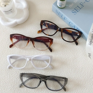 Cat Eye Sunglasses Retro Large Frame UV400 Protection Resin For Women Men Outdoor Driving Travel Vintage Style