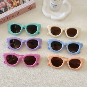 Lot de 6 lunettes de soleil œil de chat pour enfants aux couleurs macaron avec anti-UV