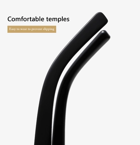 Detail of comfortable black temples on cat eye sunglasses with anti-slip ergonomic design