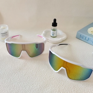 Outdoor Sport Radfahren Sonnenbrille Übergroße Harz Verspiegelte Gläser UV400 Winddichte Brille Für Herren Damen Angeln Fahren