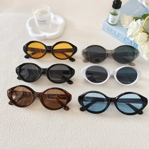 Lunettes De Soleil Yeux De Chat Ovales Vintage Rétro Y2K Monture En Résine Protection UV400 Mode Pour Hommes Femmes