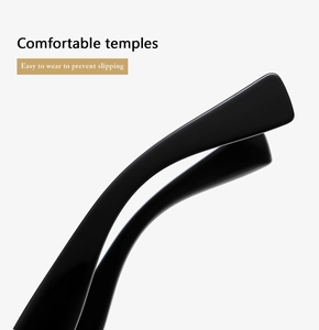 Détail des branches ergonomiques confortables pour lunettes de soleil œil-de-chat antidérapantes