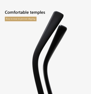 Detailed close-up of matte black ergonomic temples for anti-slip sunglasses comfort