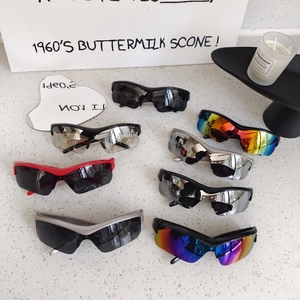 Kids sports sunglasses collection with colorful mirrored lenses for outdoor cycling