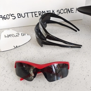 Kids aerodynamic protective sports sunglasses with colorful frames and UV400 grey lenses