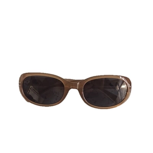 Retro amber brown cat eye sunglasses with dark lenses for women high UV protection