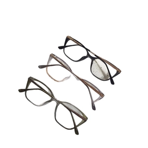 Three-pack stylish cat eye blue light blocking glasses in black brown and grey frames
