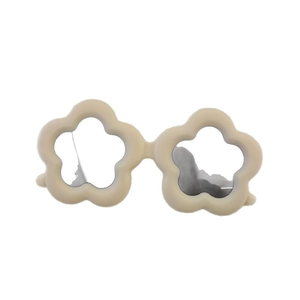 Kids beige floral frame sunglasses with dark UV protection lenses for boys and girls