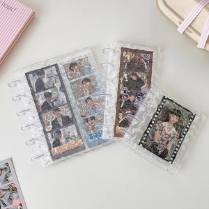 Minimalist transparent water ripple binder album for K-pop photocard and polaroid storage
