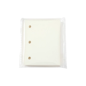 Three-hole mini binder paper refills in clean white finish with protective packaging