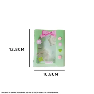 Detailed dimensions of clover mini binder photo album with measurements 12.8cm by 10.8cm