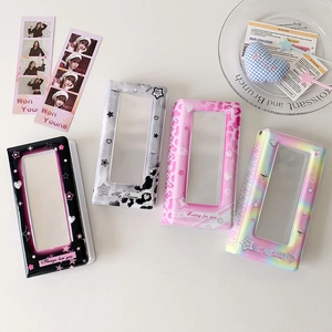 Fotoalbum für Instax Mini-Karten mit Sternenmuster und transparentem Sichtfenster