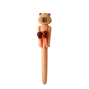 Creative Capybara boxing ballpoint pen with orange body and funny cartoon character
