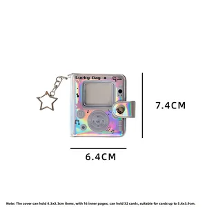 Laser glitter mini card binder with MP3 design and dimensions for 32 photos