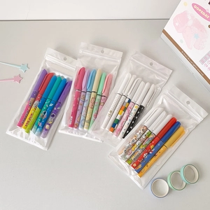 Set of colorful cartoon gel pens with astronaut patterns and bright colors for students