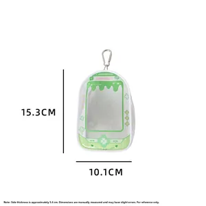 Detailed size chart for the strawberry doll display bag with a height of 15.3CM