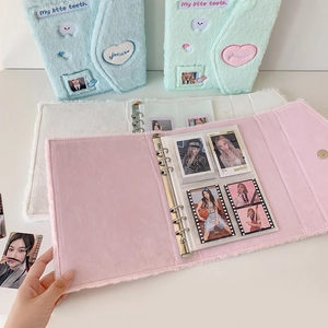 A5 Plush magnetic envelope photocard binder in pastel colors for k-pop card collection