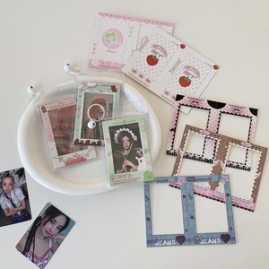 DIY film-style 3-inch photo frame card holder with cute illustrations for card collectors