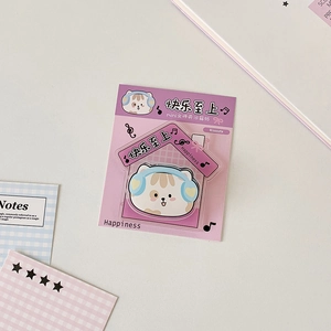 Cute pink acrylic cat magnet clip on desk organizer with aesthetic stationery packaging