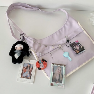 Decorative Bag Chain Silver Metal Heart Butterfly Star Charms Layered Design For Ita Bag DIY Accessories Korean Style