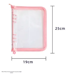 A5 Glitzer-Ordner mit Reißverschluss in Pink, Maße 25x19cm für Kartensammlungen