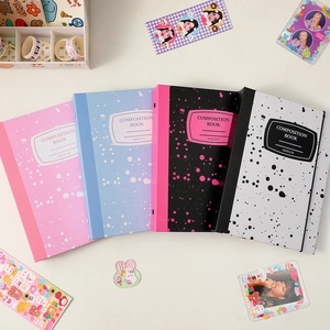 A5 Photocard Binder Album Multi Ring Loose Leaf Hardcover Splash Ink Pattern Photocard Collect Book For Students Kpop Fans