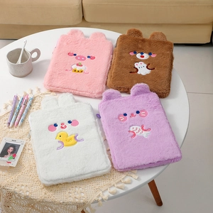 Funda de peluche para iPad con bordados de animales para tabletas de 11 pulgadas