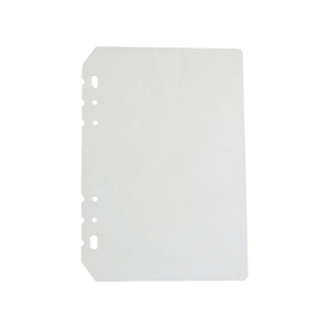 A5 6-hole transparent frosted PP divider page for loose-leaf binders with thick plastic