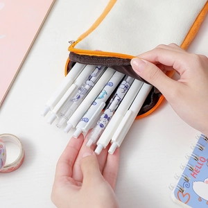 Cute toast plush pencil case with legs featuring large storage capacity for students