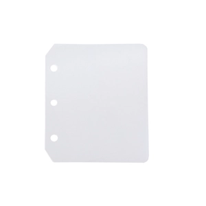 White translucent 3-hole PP plastic divider protector for small photo albums
