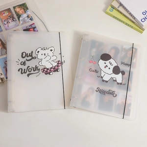 A4 hard cover PP binder album with cute cartoon designs for photocard storage and collection