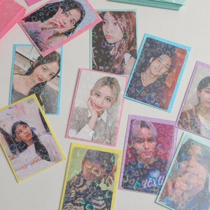 Pochettes de Carte Holographiques Laser Cœur Étoile Protecteurs de Photocard en PP Transparent Pour Collection Album K-pop
