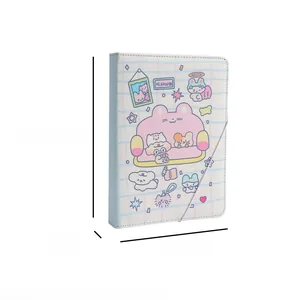 Detail view of the 23.6x18x4cm thick A5 binder with cartoon design and elastic band